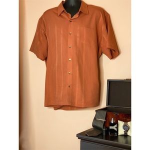 Orange Van Heisen button down shirt